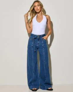 Stella Wide Leg Jeans Women Denim|Bottoms