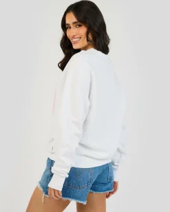 Jumpers & Hoodies*Rip Curl Steph Gilmore Crewneck Sweatshirt White