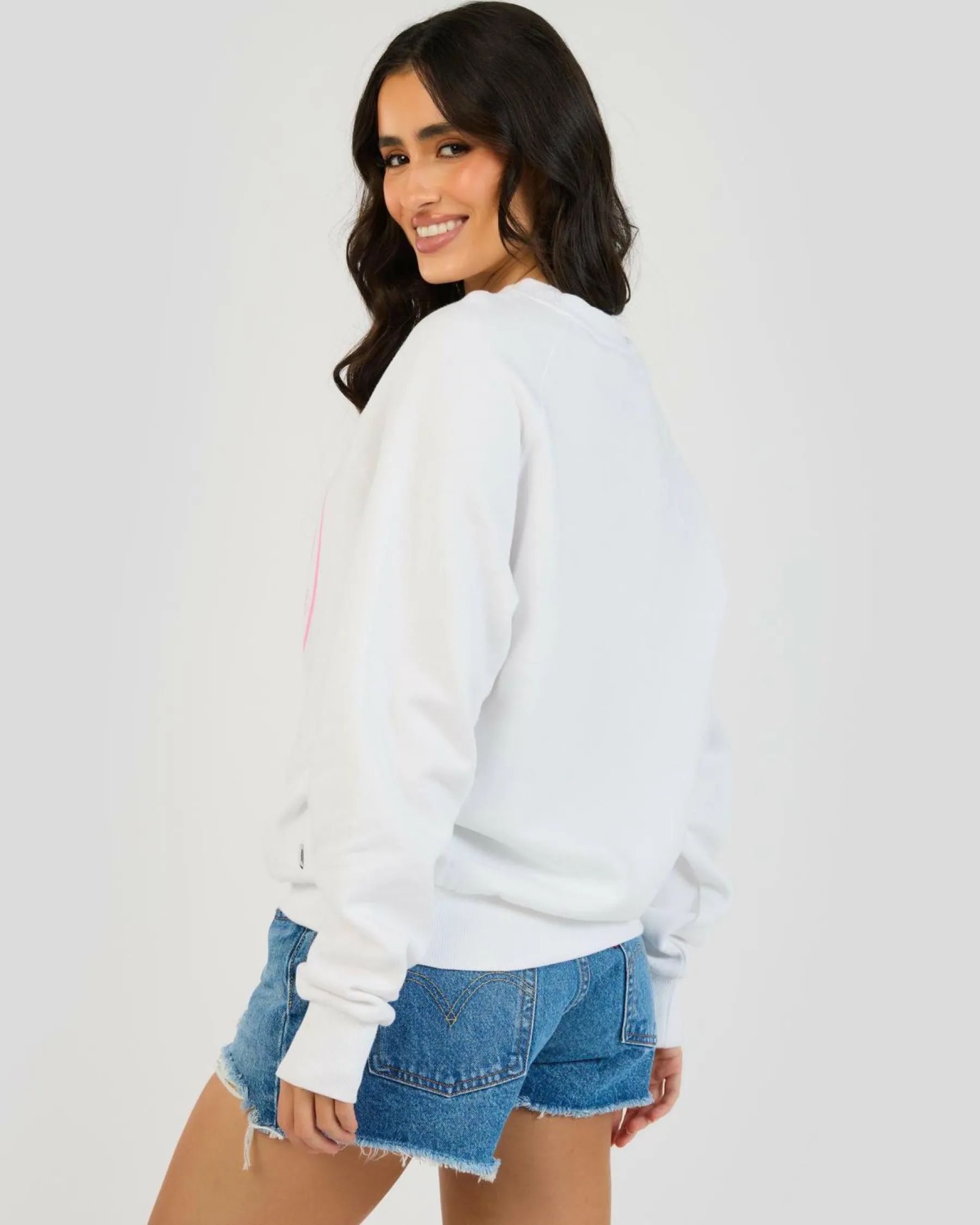 Jumpers & Hoodies*Rip Curl Steph Gilmore Crewneck Sweatshirt White