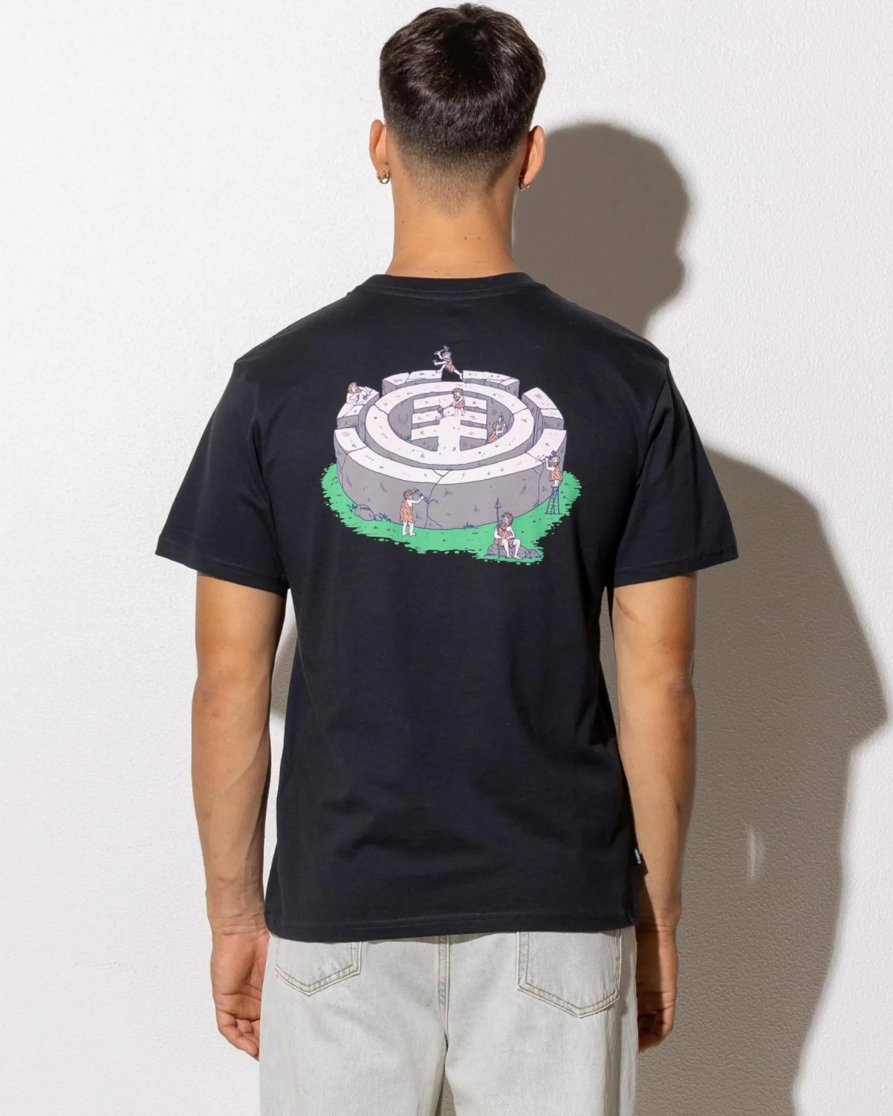 Tops & T-Shirts*Element Stone Age T-Shirt Off Black