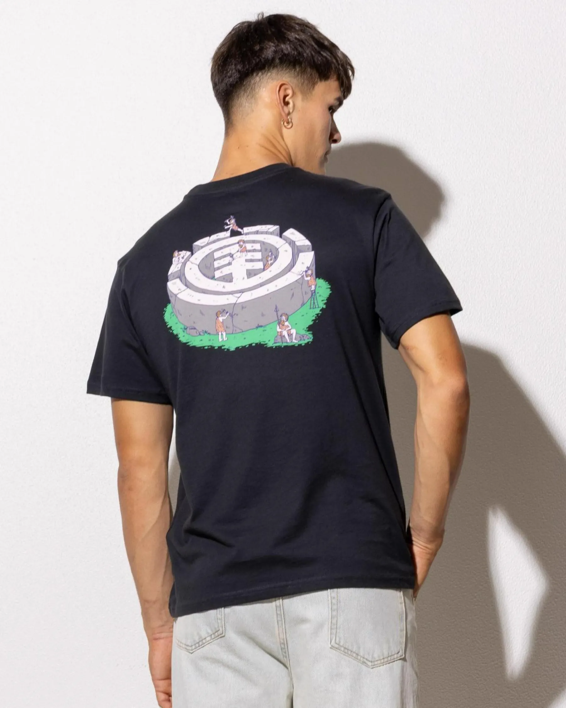 Tops & T-Shirts*Element Stone Age T-Shirt Off Black