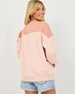 Jumpers & Hoodies*Volcom Stone Blocked Crewneck Sweatshirt Champagne Gold