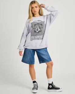 Clearance Stone Crew Neck Sweatshirt Women Jumpers & Hoodies