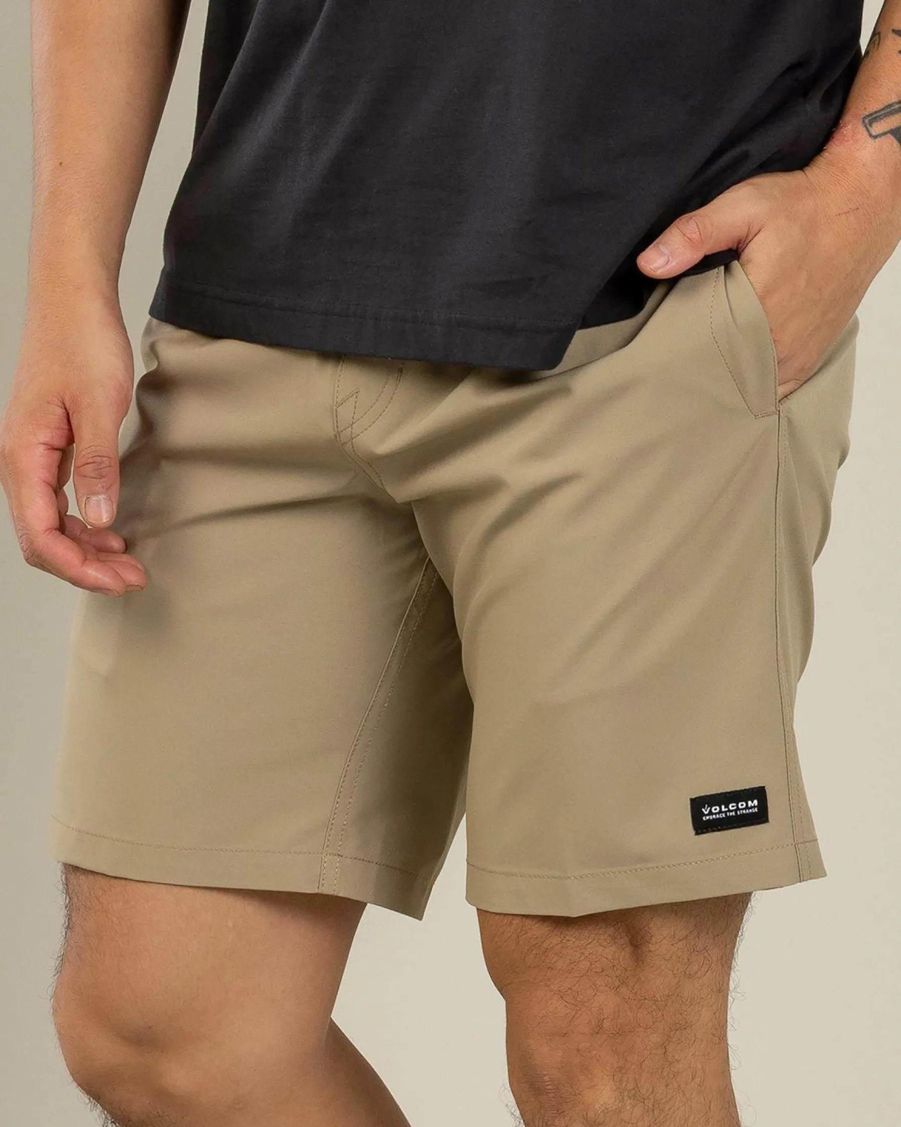 Shorts & Bottoms*Volcom Stones Hybrid Elastic Waist Shorts Khaki
