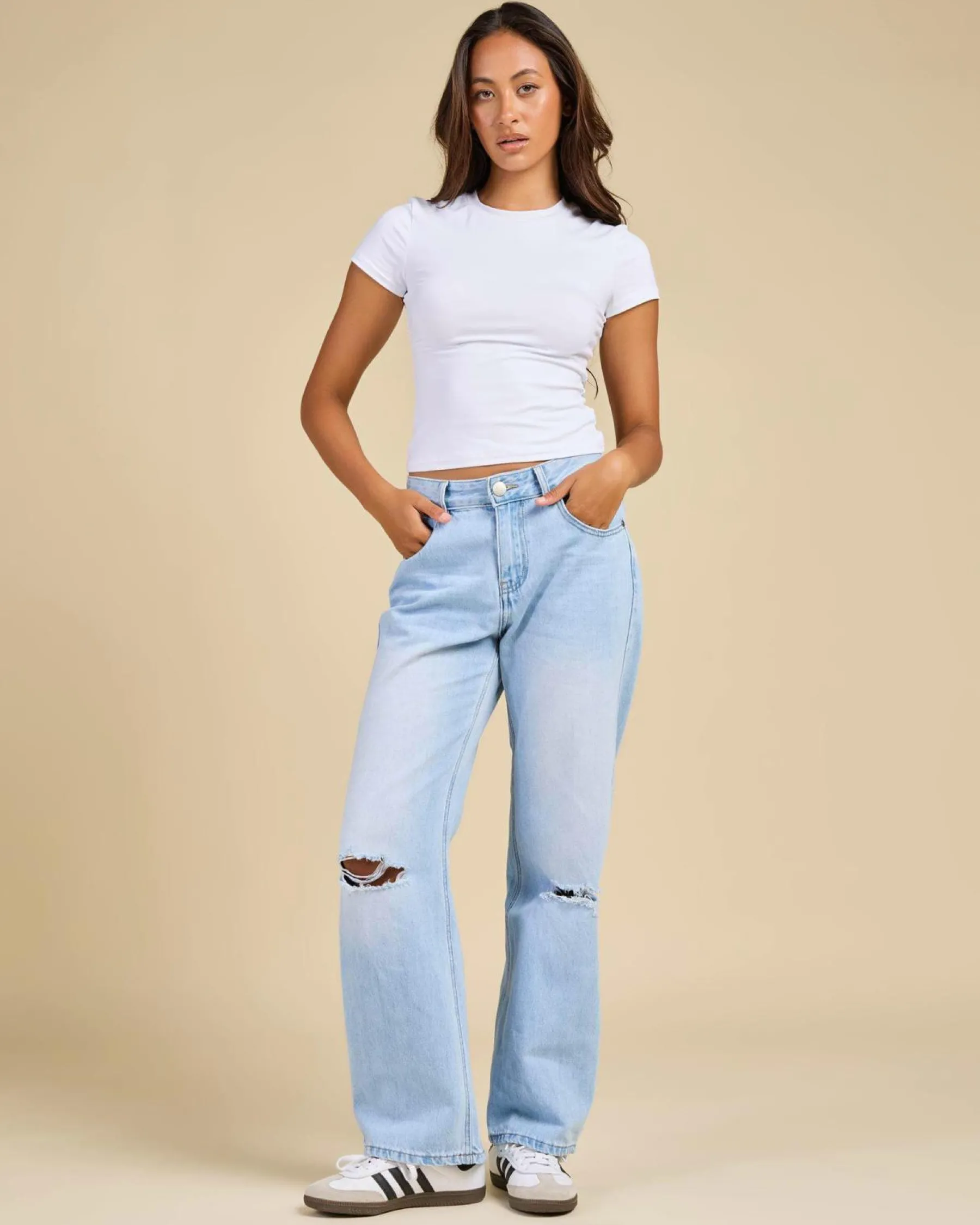 Best Stones Straight Leg Jeans Women Denim|Bottoms