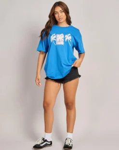 Tops*Volcom Stones Throw T-Shirt Royal Blue