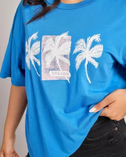 Tops*Volcom Stones Throw T-Shirt Royal Blue