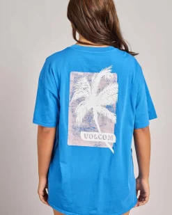 Tops*Volcom Stones Throw T-Shirt Royal Blue