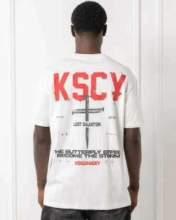 Tops & T-Shirts*Kiss Chacey Stormed Relaxed T-Shirt Natural White