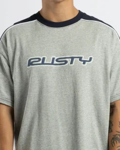 Tops & T-Shirts*Rusty Straight Shooter T-Shirt Grey Marle