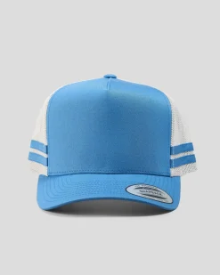 Headwear*Flexfit Stripe Cap Blue Steel/silver