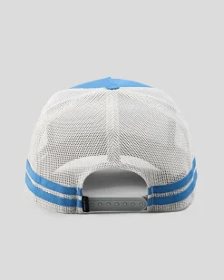 Headwear*Flexfit Stripe Cap Blue Steel/silver
