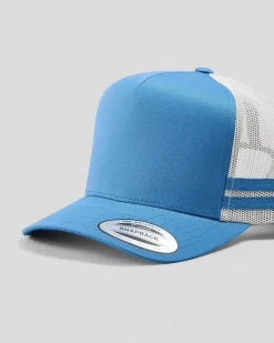Headwear*Flexfit Stripe Cap Blue Steel/silver