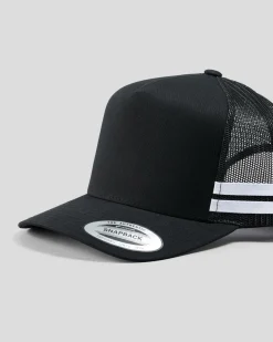Headwear*Flexfit Stripe Cap Black/black