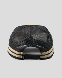 Headwear*Flexfit Stripe Cap Khaki/black