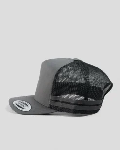 Headwear*Flexfit Stripe Cap Charcoal/black
