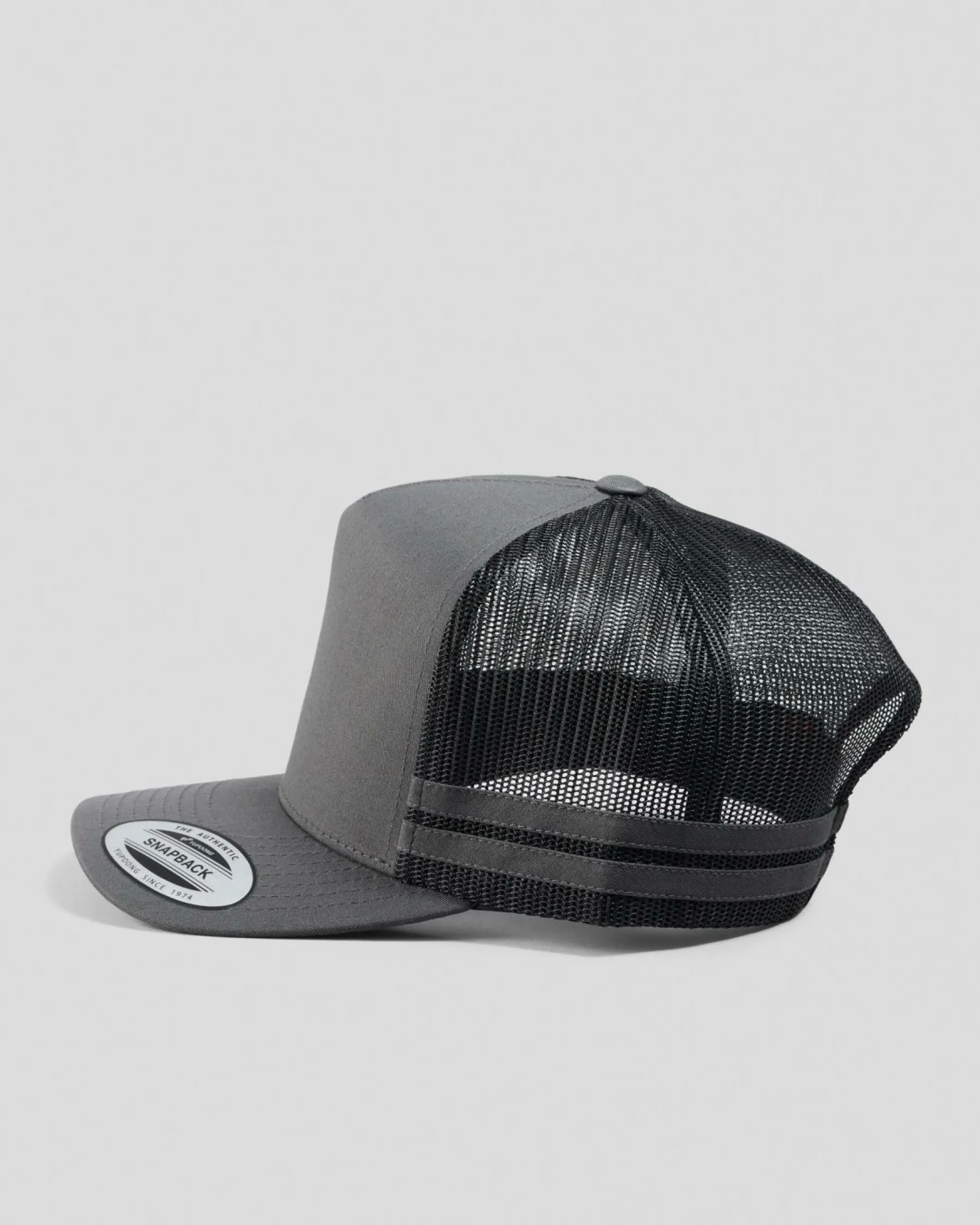 Headwear*Flexfit Stripe Cap Charcoal/black