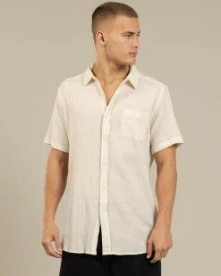Tops & T-Shirts*Jacks Structure Short Sleeve Shirt White