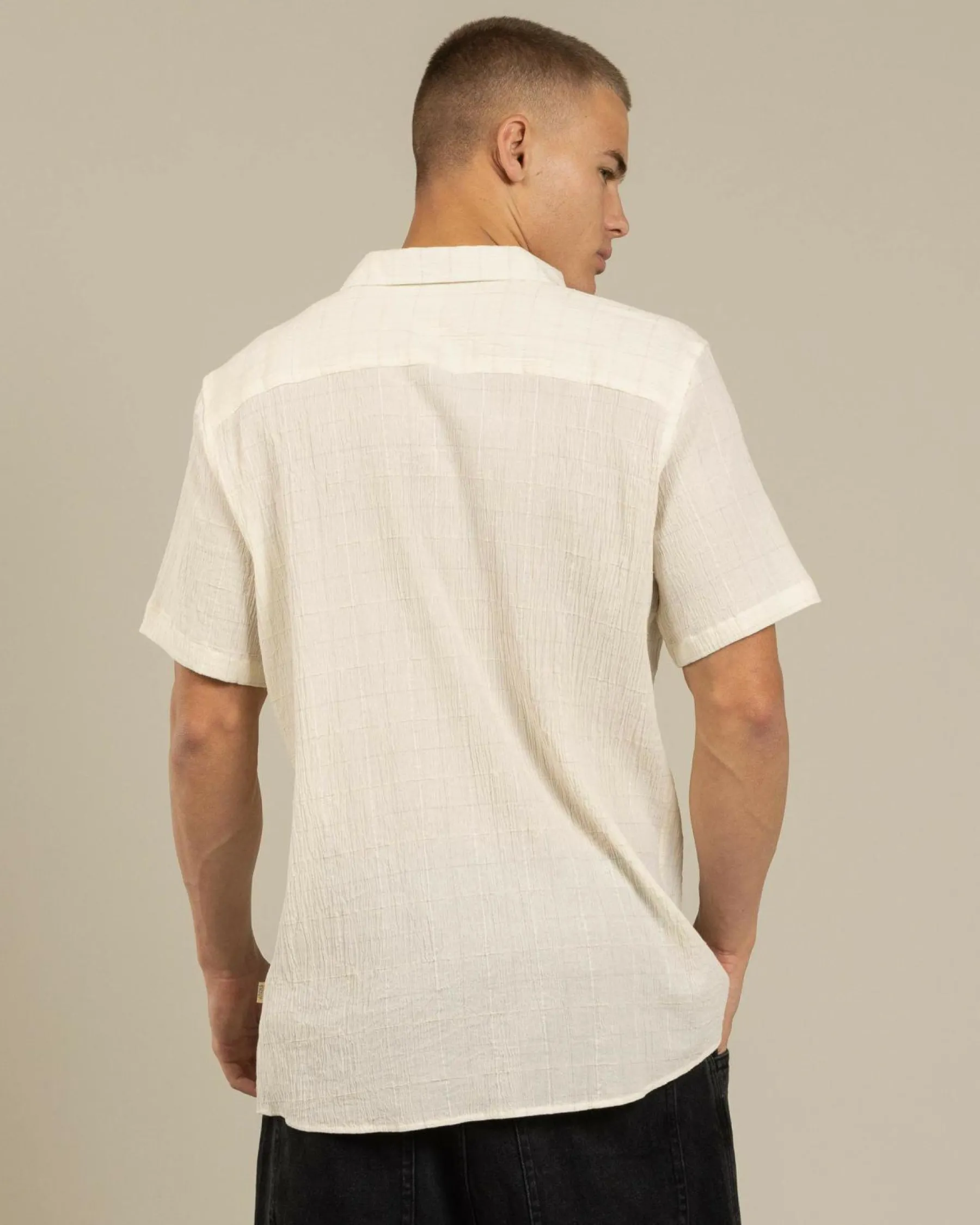 Tops & T-Shirts*Jacks Structure Short Sleeve Shirt White