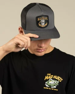 Headwear*The Mad Hueys Such Is Beer Trucker Cap Charcoal