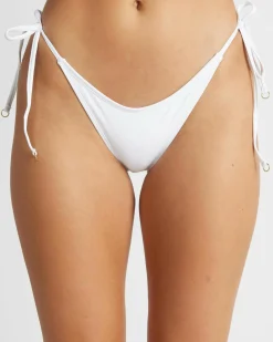 Bikinis*Topanga Suki Ring Tie Side Bikini Bottom White