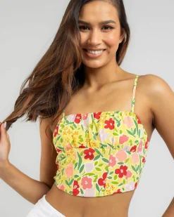 Hot Summer Flowers Corset Top Women Tops