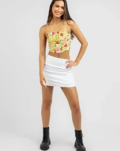 Hot Summer Flowers Corset Top Women Tops
