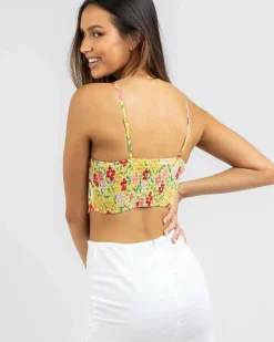 Hot Summer Flowers Corset Top Women Tops