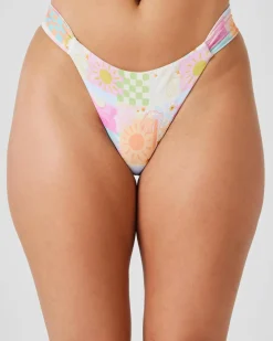 Bikinis*Topanga Summer Haze Cheeky Bikini Bottom Pink Multi
