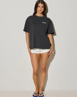 Tops*Rip Curl Summer Heritage T-Shirt Washed Black