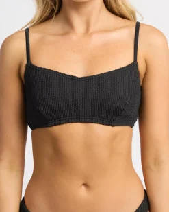 Bikinis*Billabong Summer High Lila DD Bralette Bikini Top Black Sands