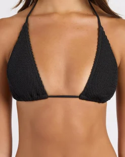 Bikinis*Billabong Summer High Remi Triangle Bikini Top Black Sands