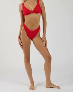 Bikinis*Billabong Summer High Ruby Underwire Bikini Top Fiesta Red