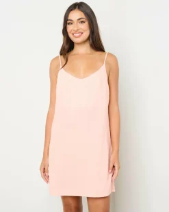 Linen Blend|Dresses*Billabong Summer Love Dress Dusty Peach