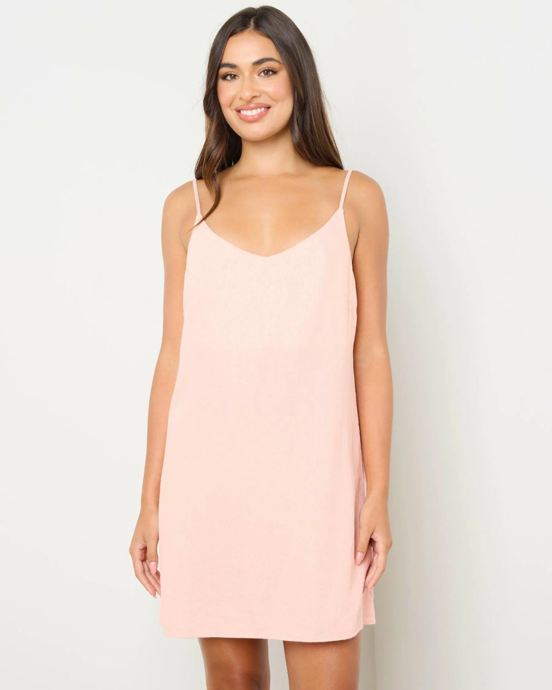 Linen Blend|Dresses*Billabong Summer Love Dress Dusty Peach