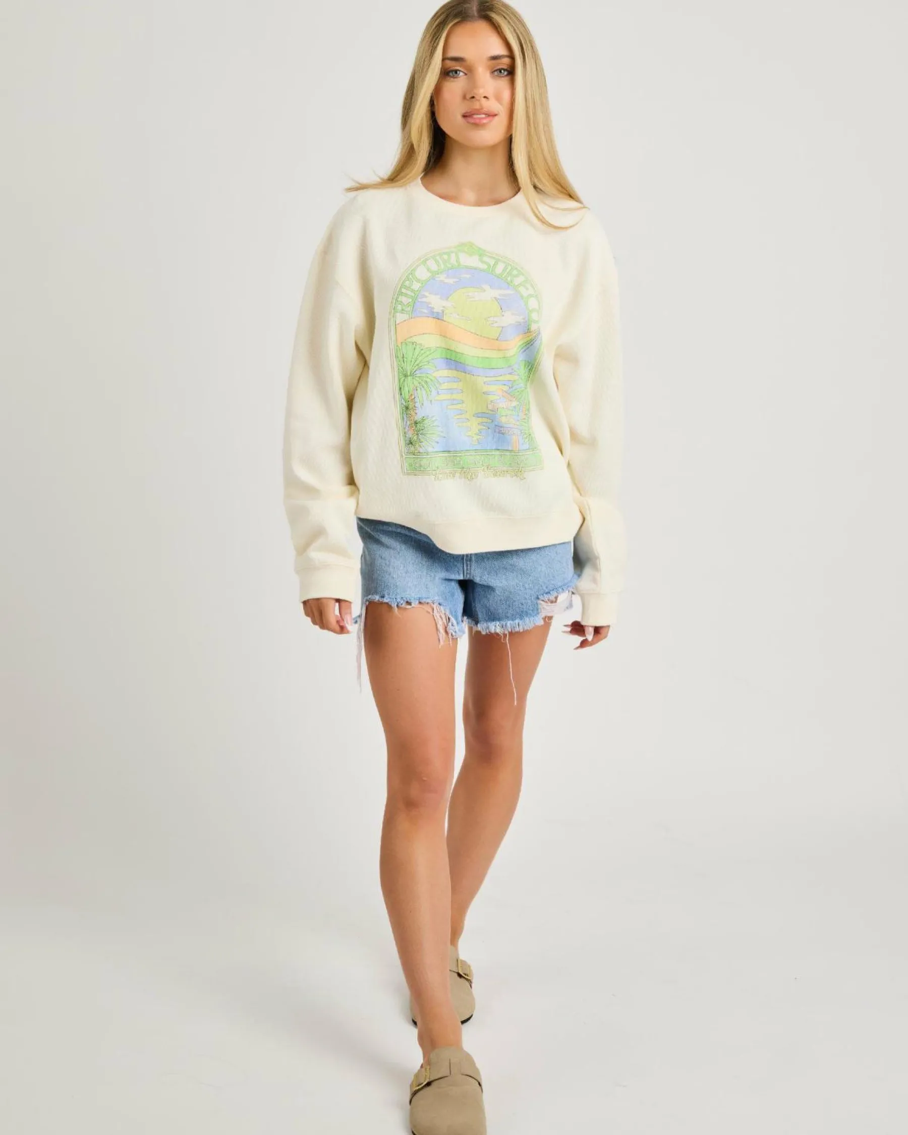 Online Sun & Sea Relaxed Crew Sweatshirt Women Jumpers & Hoodies