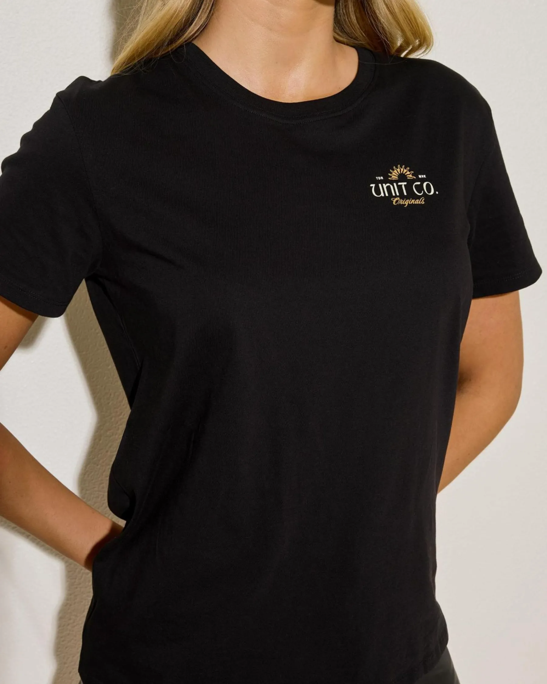 Tops*Unit Sunbeam Regular Fit T-Shirt Black