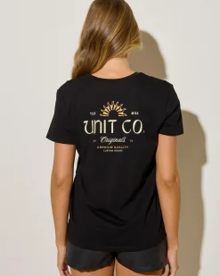 Tops*Unit Sunbeam Regular Fit T-Shirt Black