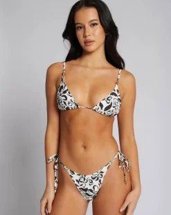 Bikinis*Rhythm Sundance Floral Tie Side High Cut Bikini Bottom Natural