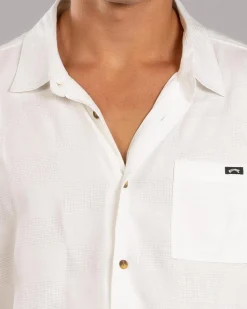Tops & T-Shirts*Billabong Sundays Jacquard Short Sleeve Shirt Off White