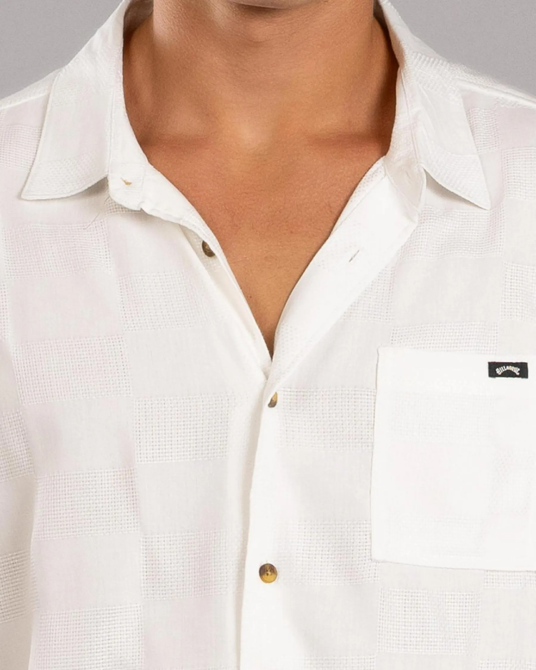 Tops & T-Shirts*Billabong Sundays Jacquard Short Sleeve Shirt Off White