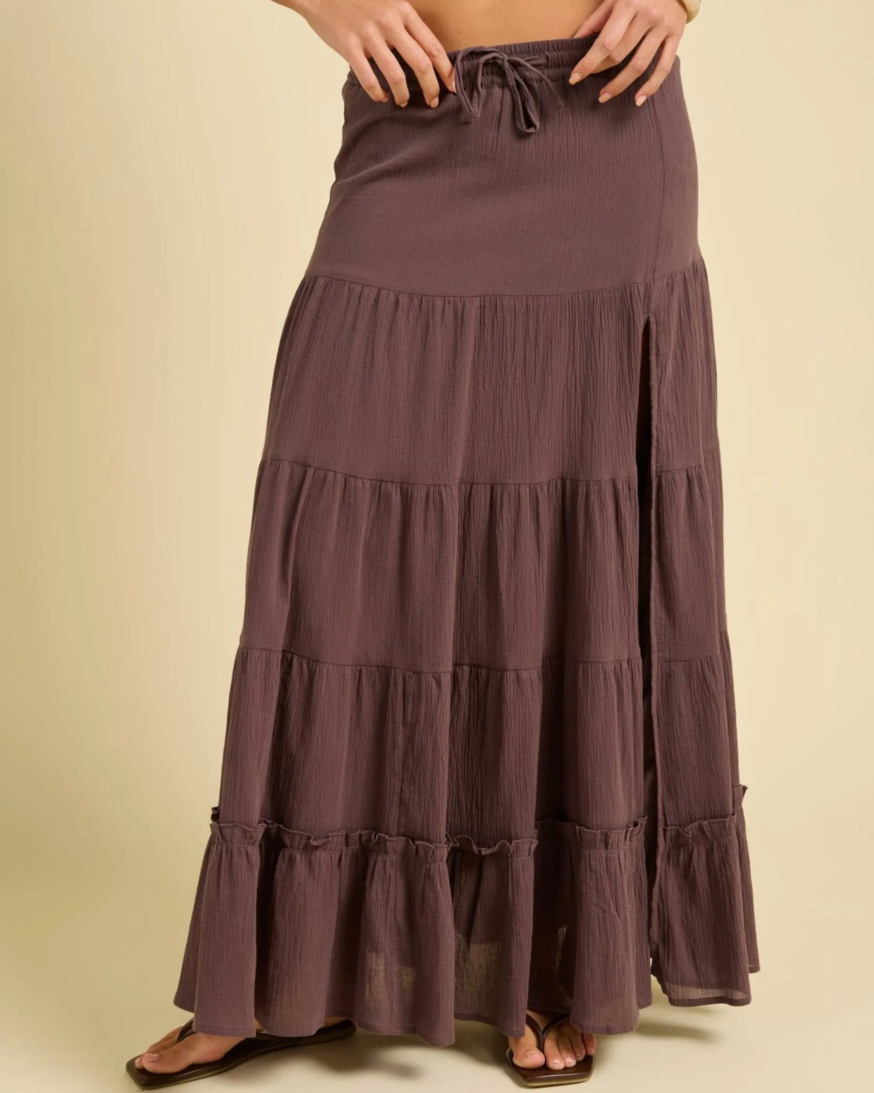 Bottoms*Mooloola Sundown Maxi Skirt Espresso