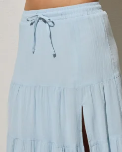 Bottoms*Mooloola Sundown Maxi Skirt Baby Blue