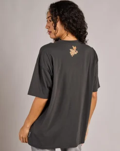 Tops*The Mad Hueys Sunflower Anchor T-Shirt Vintage Black