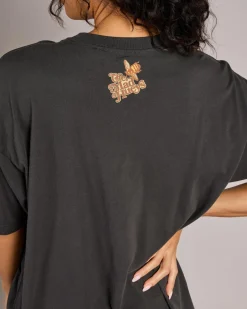 Tops*The Mad Hueys Sunflower Anchor T-Shirt Vintage Black