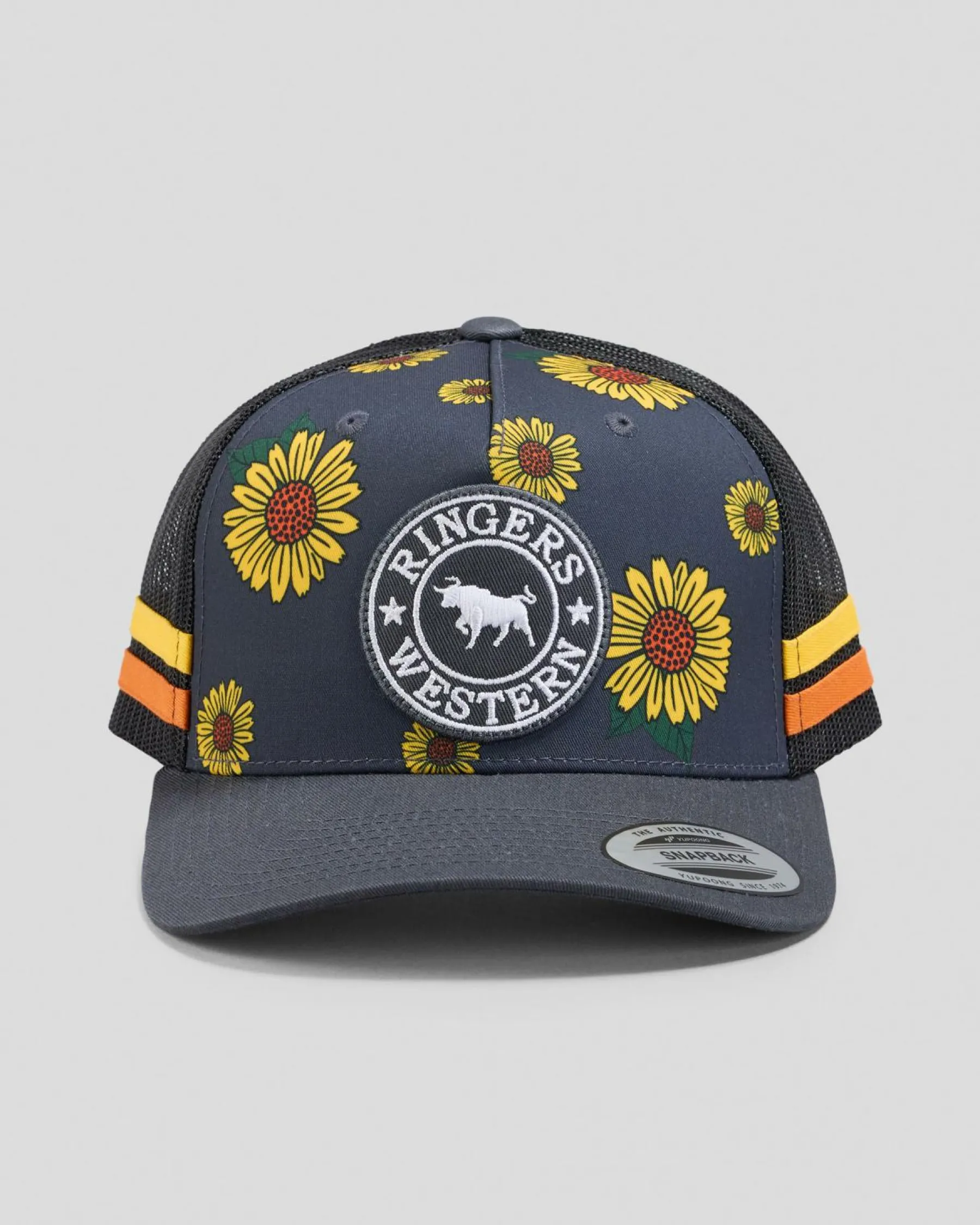 Headwear*Ringers Western Sunflowers Trucker Cap Black/multi