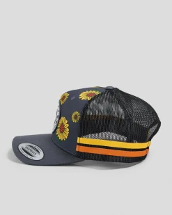 Headwear*Ringers Western Sunflowers Trucker Cap Black/multi