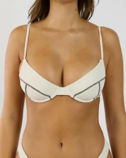 Bikinis*Billabong Sunkissed Diver Bralette Bikini Top Salt Crystal