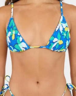 Best Sunny Days Floral Tiki Sliding Triangle Bikini Top Women Bikinis