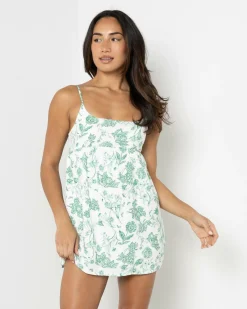 Dresses*Mooloola Sunny Dress White/green